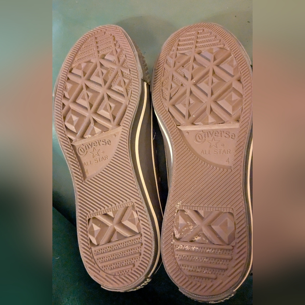 Converse All Star Water Repellent Hi Top Brown Leather Sneakers Women 6/Men 4 - Picture 3 of 8